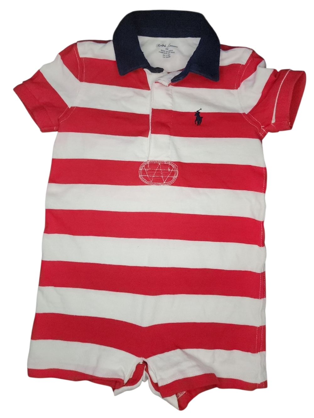 Ralph Lauren Rugby Romper, Baby Boys 9 Months - Picture 2 of 4